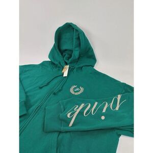Victoria’s Secret by Pink‎ Green Graphic logo Hoodie Large NWT